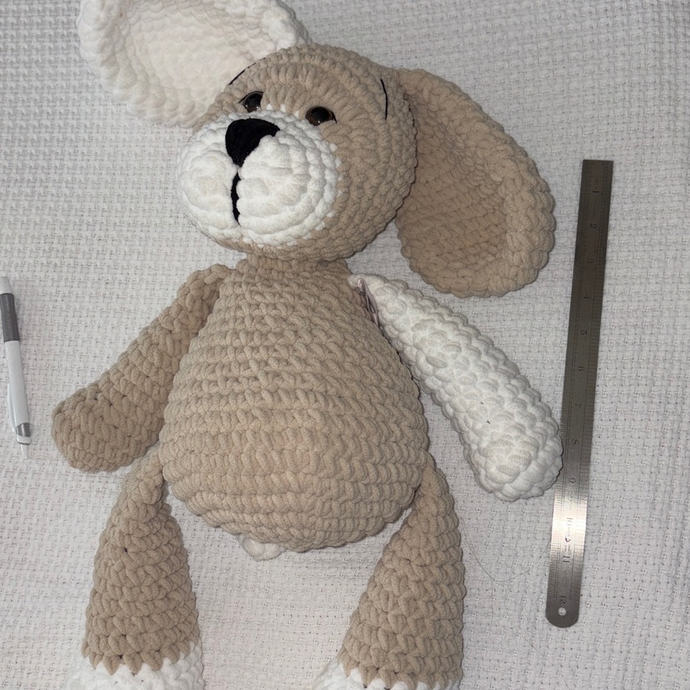 Handmade Crochet Plush Amagurumi Puppy Dog Large Size Soft Toy Hand Made by Anya